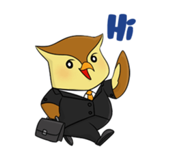 Mr. Owricky, the business owl sticker #12979799