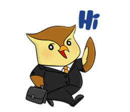 Mr. Owricky, the business owl sticker #12979799