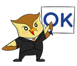 Mr. Owricky, the business owl sticker #12979803
