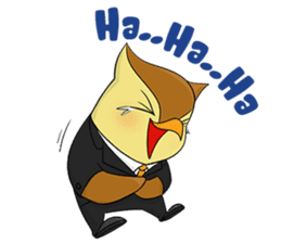 Mr. Owricky, the business owl sticker #12979804