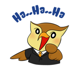 Mr. Owricky, the business owl sticker #12979805