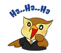 Mr. Owricky, the business owl sticker #12979805