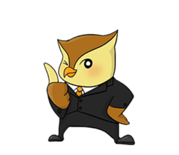 Mr. Owricky, the business owl sticker #12979808