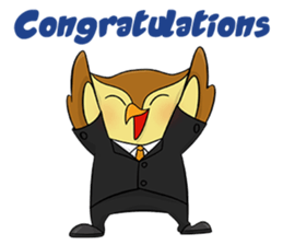 Mr. Owricky, the business owl sticker #12979810