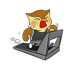 Mr. Owricky, the business owl sticker #12979819