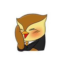 Mr. Owricky, the business owl sticker #12979822