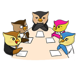 Mr. Owricky, the business owl sticker #12979823