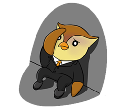 Mr. Owricky, the business owl sticker #12979824