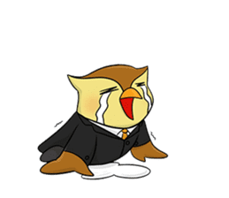 Mr. Owricky, the business owl sticker #12979825