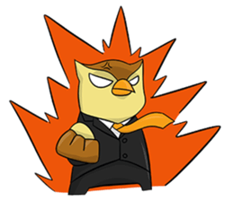 Mr. Owricky, the business owl sticker #12979830