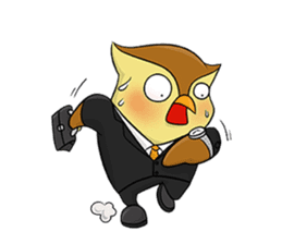 Mr. Owricky, the business owl sticker #12979831