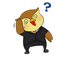Mr. Owricky, the business owl sticker #12979833