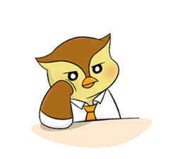 Mr. Owricky, the business owl sticker #12979836