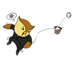 Mr. Owricky, the business owl sticker #12979837