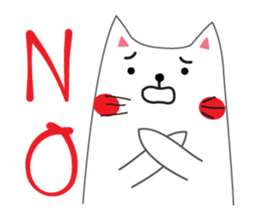 Black and White Meaw cats sticker #12980082