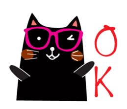 Black and White Meaw cats sticker #12980085