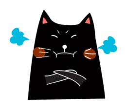 Black and White Meaw cats sticker #12980086