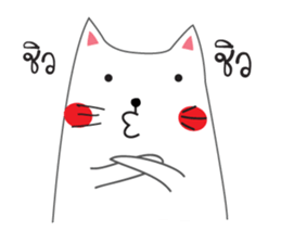 Black and White Meaw cats sticker #12980088