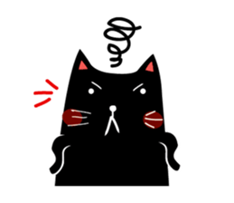 Black and White Meaw cats sticker #12980097