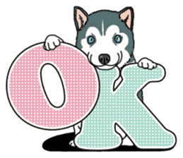 Wanko-Biyori Puppy of Siberian husky sticker #12980847