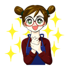 Cute Moe School Girls and Teachers sticker #12980942