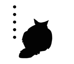 Cat shadow sticker #12981221