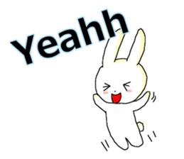 harmless rabbit(english) sticker #12982335