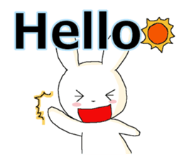 harmless rabbit(english) sticker #12982337