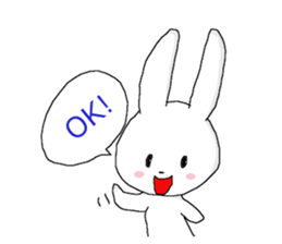 harmless rabbit(english) sticker #12982340