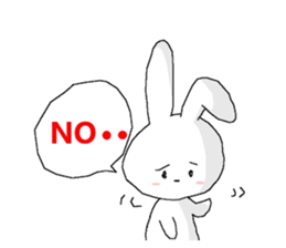 harmless rabbit(english) sticker #12982341