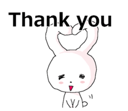 harmless rabbit(english) sticker #12982344