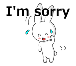 harmless rabbit(english) sticker #12982345