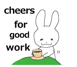 harmless rabbit(english) sticker #12982355