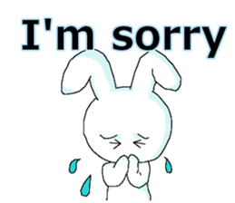 harmless rabbit(english) sticker #12982356