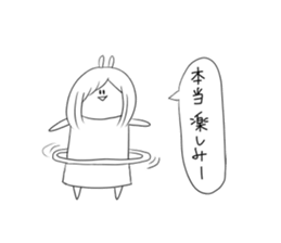 Always cute Bunny smile(female version) sticker #12984001