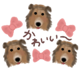 dog & fruits sticker #12987241