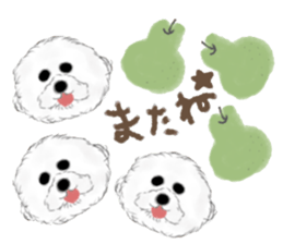 dog & fruits sticker #12987244