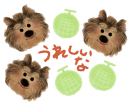 dog & fruits sticker #12987245