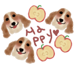 dog & fruits sticker #12987246