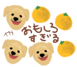 dog & fruits sticker #12987247