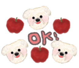 dog & fruits sticker #12987251