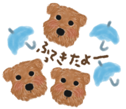dog & fruits sticker #12987265