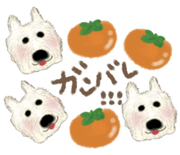 dog & fruits sticker #12987266
