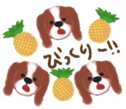 dog & fruits sticker #12987267