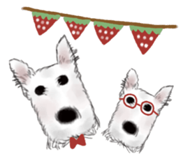 dog & fruits sticker #12987274