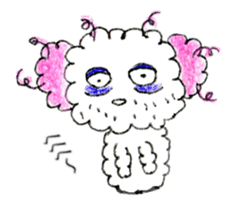 The dog of a pink ear 2. sticker #12987584