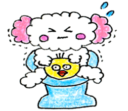 The dog of a pink ear 2. sticker #12987591