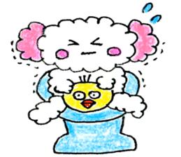 The dog of a pink ear 2. sticker #12987591