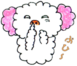 The dog of a pink ear 2. sticker #12987599
