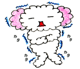 The dog of a pink ear 2. sticker #12987601